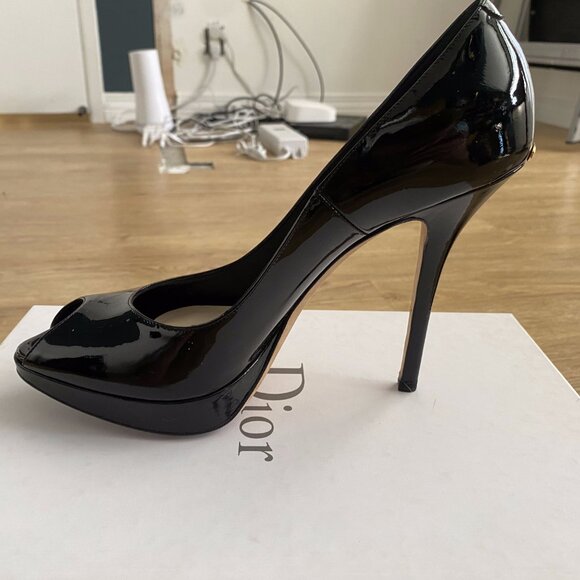 Dior Patent Black Heel Size 39.5 (9) - Picture 3 of 10